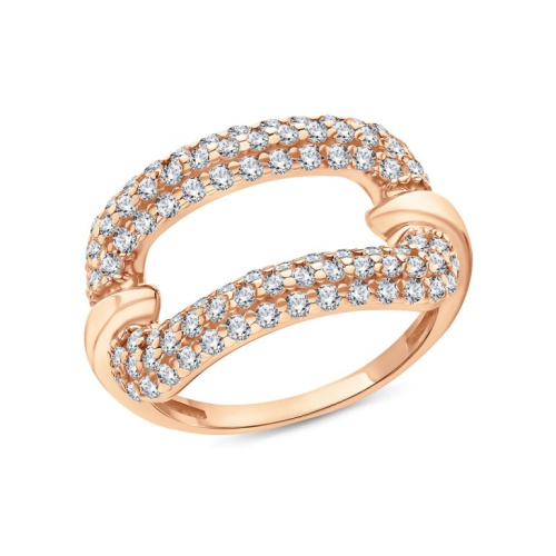 Серебряное кольцо с фианитами