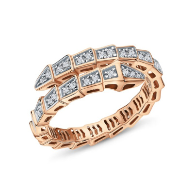 Золотое кольцо с фианитами