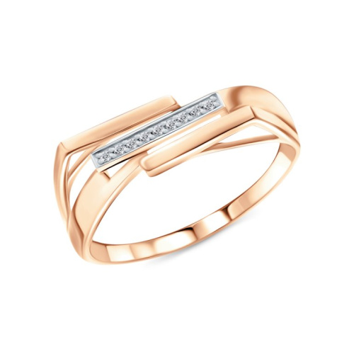 Золотое кольцо с фианитами