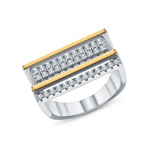 Серебряное кольцо с фианитами