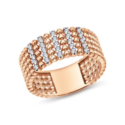 Серебряное кольцо с фианитами