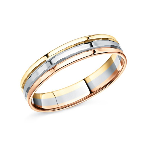 Золотое обручальное кольцо