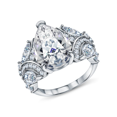 Серебряное кольцо с фианитами