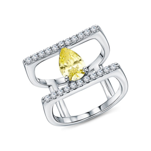 Серебряное кольцо с фианитами