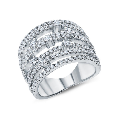 Серебряное кольцо с фианитами