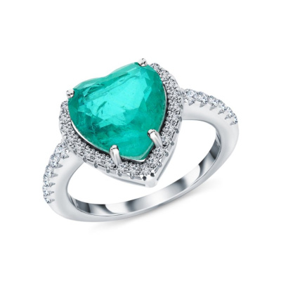 Серебряное кольцо с фианитами