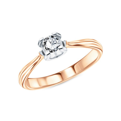 Золотое кольцо с фианитами