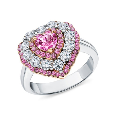 Серебряное кольцо с фианитами