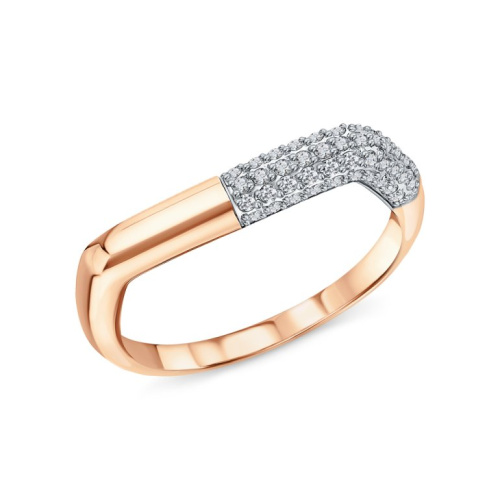 Золотое кольцо с фианитами