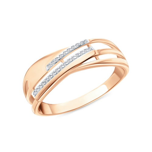 Золотое кольцо с фианитами