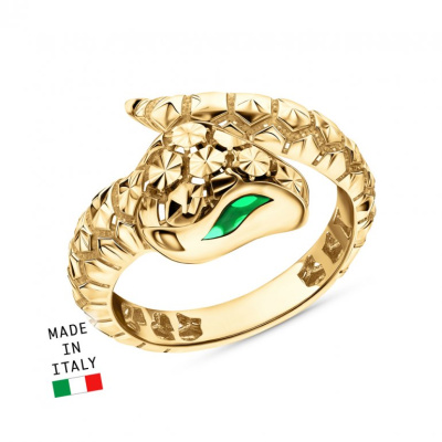 Золотое кольцо с эмалью