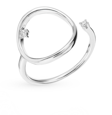 Серебряное кольцо с фианитами