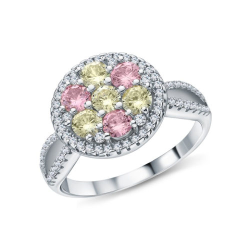 Серебряное кольцо с фианитами