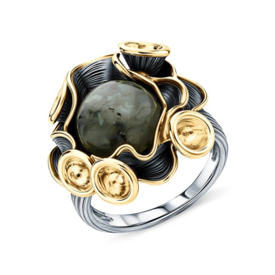 Серебряное кольцо с лабрадоритом