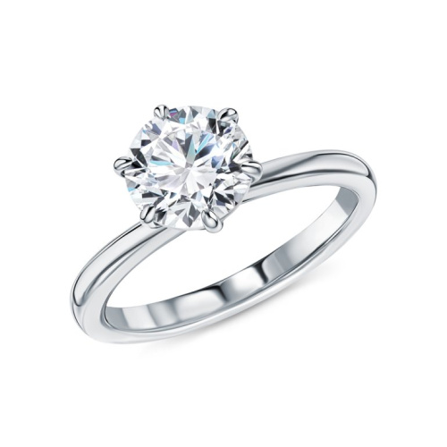 Серебряное кольцо с муассанитами