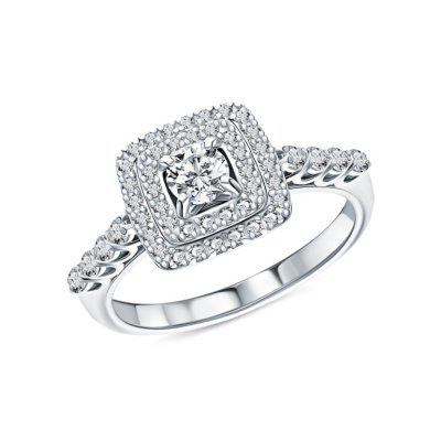 Серебряное кольцо с фианитами