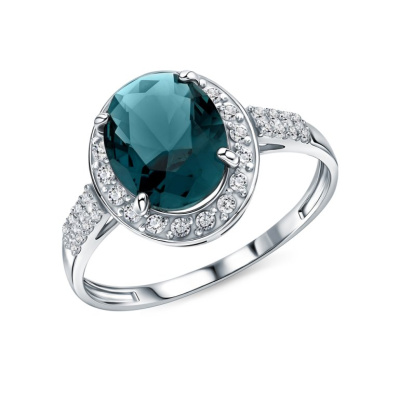 Серебряное кольцо с фианитами