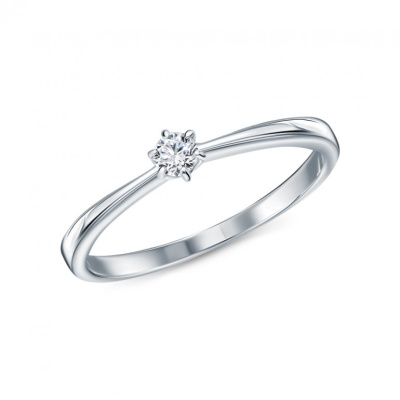 Золотое кольцо с бриллиантами природными