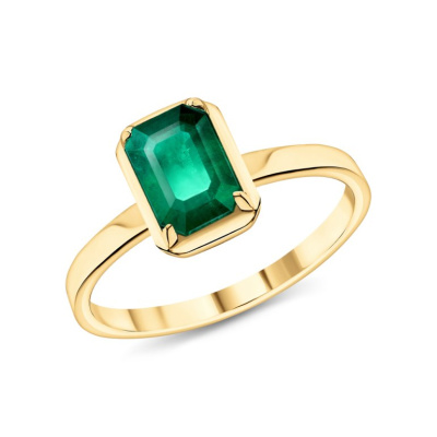 Золотое кольцо с изумрудами природными