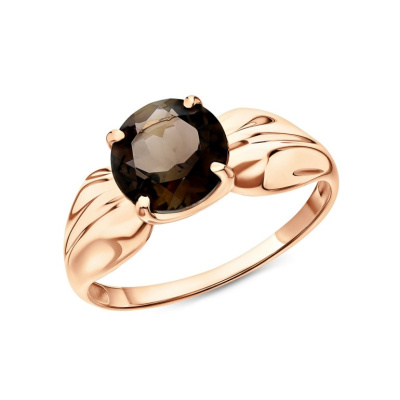 Золотое кольцо с кварцами природными