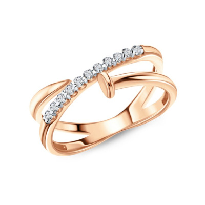 Серебряное кольцо с фианитами