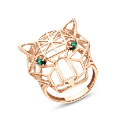 Золотое кольцо с фианитами