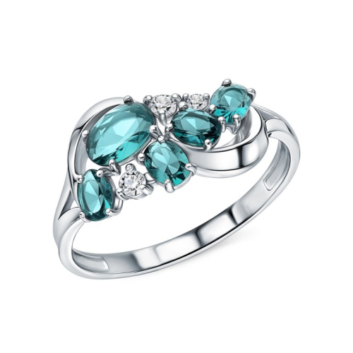 Серебряное кольцо с фианитами