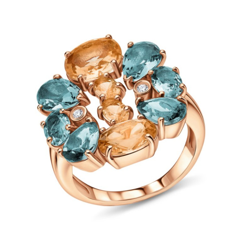 Серебряное кольцо с фианитами