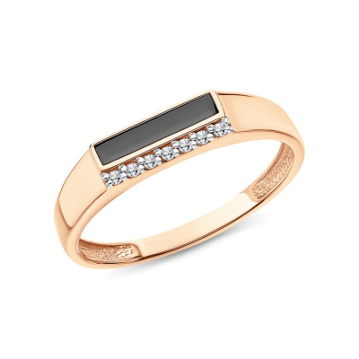 Золотое кольцо с фианитами