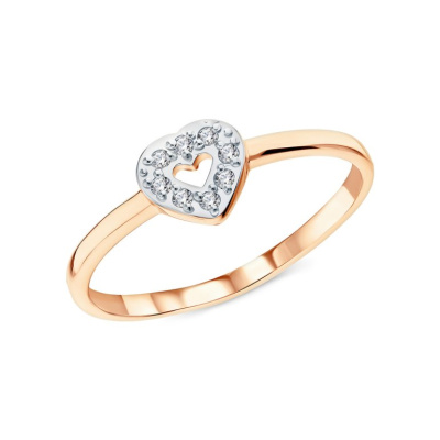 Золотое кольцо с фианитами