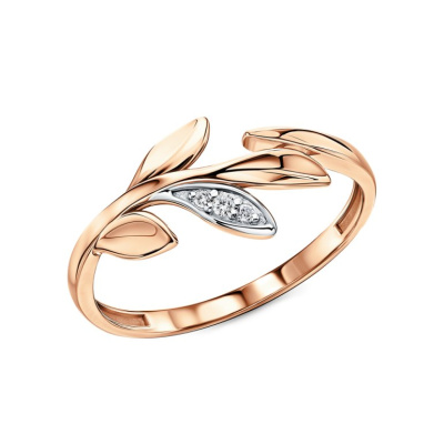 Золотое кольцо с фианитами