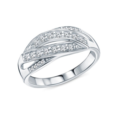 Серебряное кольцо с фианитами