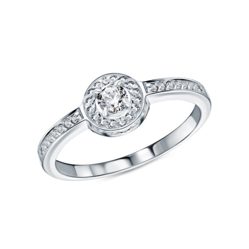 Серебряное кольцо с фианитами