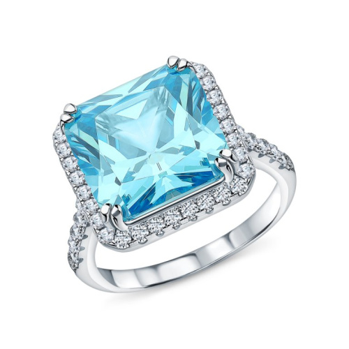 Серебряное кольцо с фианитами