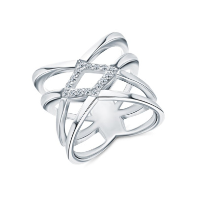 Серебряное кольцо с фианитами