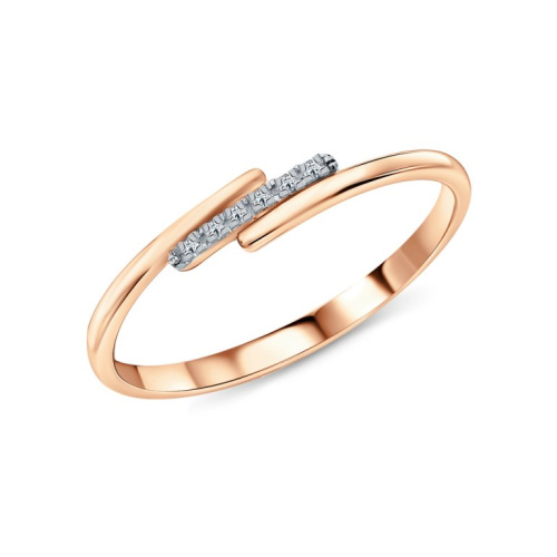 Золотое кольцо с бриллиантами природными