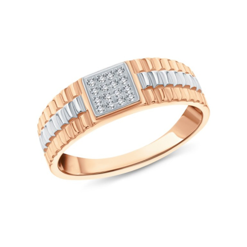 Золотое кольцо с фианитами