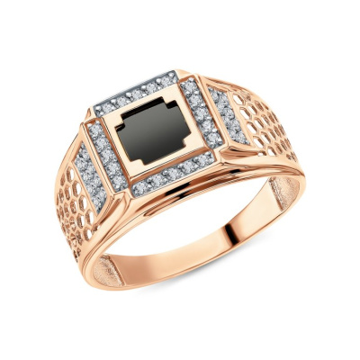 Золотое кольцо с фианитами