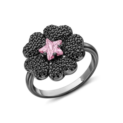 Серебряное кольцо с фианитами