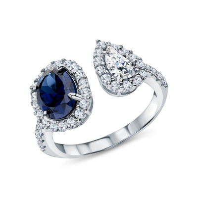 Серебряное кольцо с фианитами