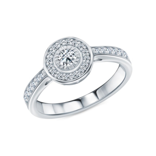 Серебряное кольцо с фианитами