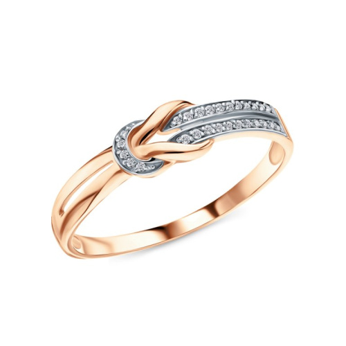 Золотое кольцо с фианитами