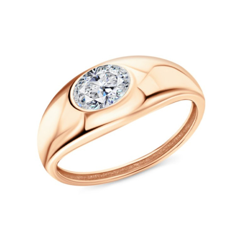 Золотое кольцо с фианитами