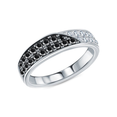 Серебряное кольцо с фианитами