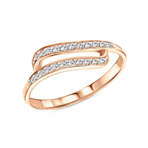 Золотое кольцо с фианитами