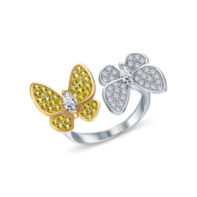 Серебряное кольцо с фианитами