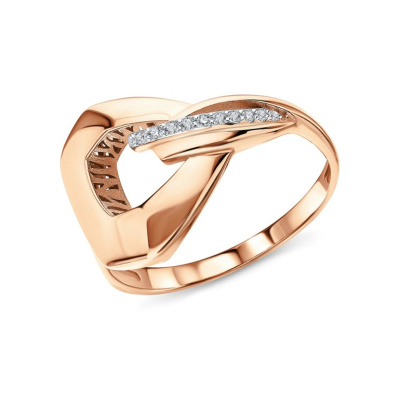 Золотое кольцо с фианитами