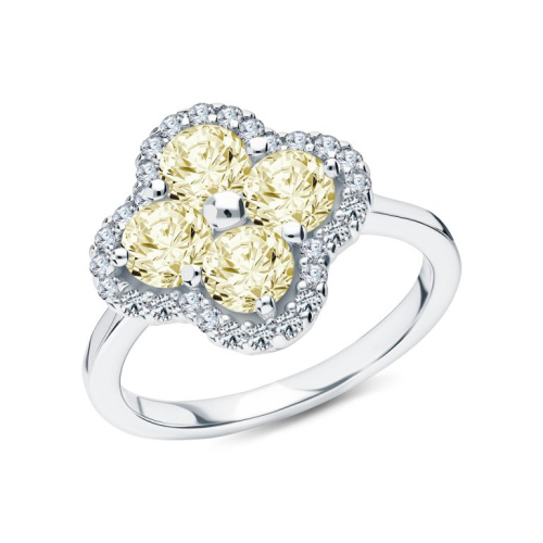 Серебряное кольцо с фианитами