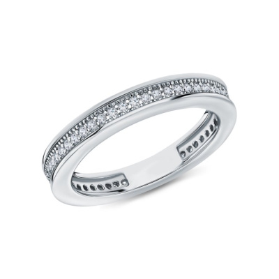 Серебряное кольцо с фианитами