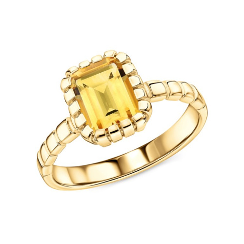 Серебряное кольцо с цитринами природными